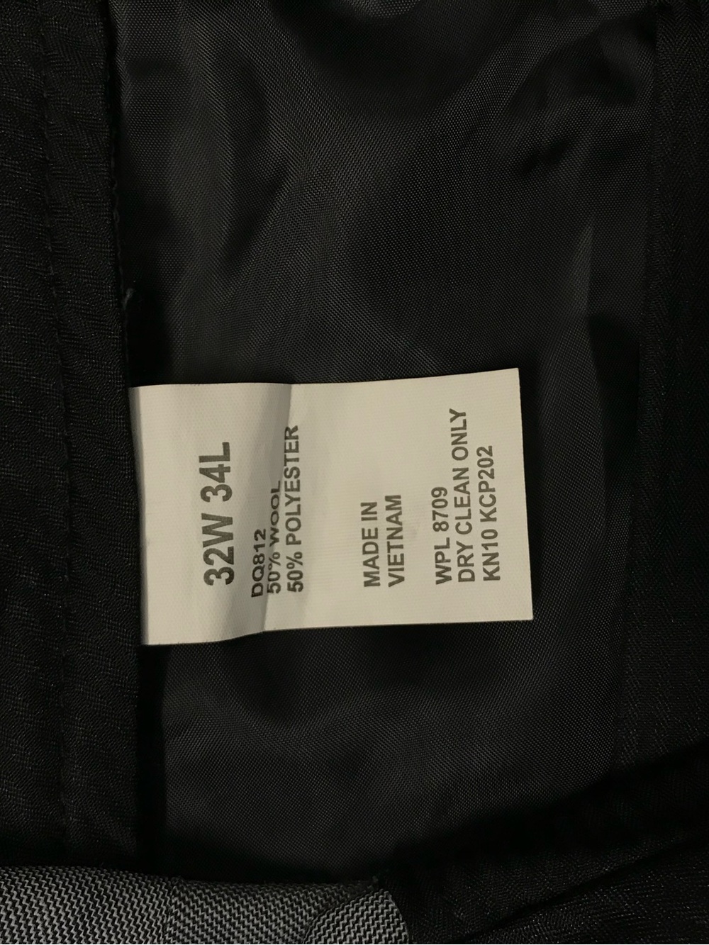 Kenneth Cole Gray Dress Pants 32W Straight Regular Flat Front Wool Blend Lined - Picture 5 of 6